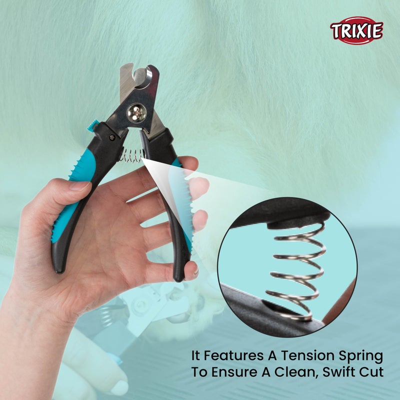 Trixie Nail Clipper for Dogs and Cats, Stainless Steel Clippers for Pets, The Limiter Prevents Claws from Being Cut Too Short, Comes with a Safety Lock to Make it Easy to Handle - 16 cm - Image 4