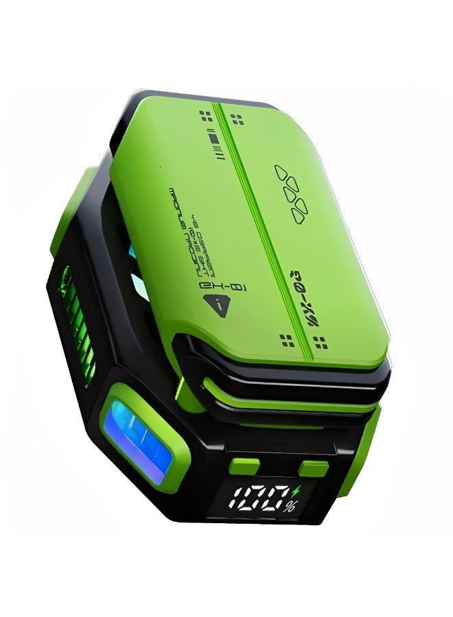 7-Level Magnetic Phone Cooler with RGB, 1800mAh Magnetic Battery, Digital Temperature Display & Turbo Airflow – Silent Gaming Cooler for iOS/Android, Wireless Fast Charging, with Charging Case - Image 1