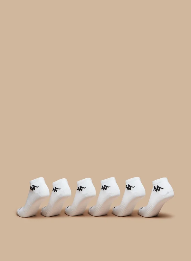 Kappa White Logo Detail Ankle Length Sports Socks - Set of 6 for Men | Best Price UAE