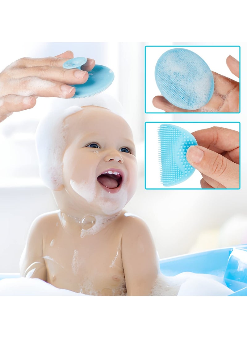 4 Pcs Baby Bath Brush, Baby Cradle Cap Brush for Babies Newborns, Premium Silicone Baby Scalp Scrubber Massage Exfoliator Brush, Multifunctional Baby Bath Essentials - Image 2