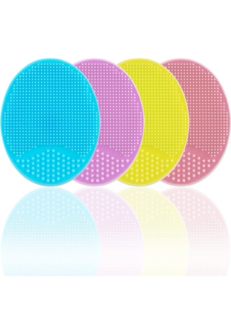 4 Pcs Baby Bath Brush, Baby Cradle Cap Brush for Babies Newborns, Premium Silicone Baby Scalp Scrubber Massage Exfoliator Brush, Multifunctional Baby Bath Essentials - Image 1