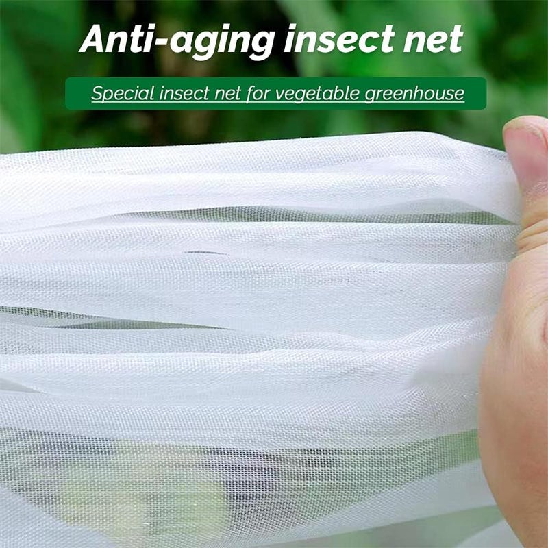 MAKINGTEC Insect Netting Mesh, Garden Netting for Plants Garden Netting Fine Mesh Insect Netting Vegetable Netting Protection Plant Protection Netting for Vegetables Flowers Fruits Garden Outdoors 2.5 x 10m - Image 3