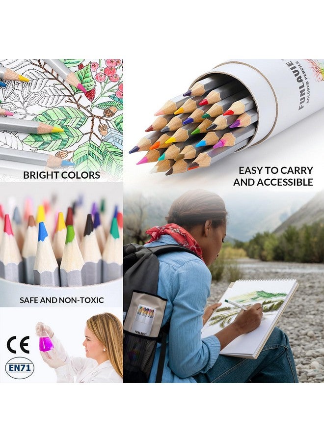 FUNLAVIE Colored Pencils 72 Coloring Pencils Premium Professional Art Drawing Pencil for Adults Coloring Book - Image 5