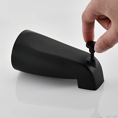 Tearel Slip Fit Tub Spout with Pull-Up Diverter for 1/2 inch Copper Tube, Matte Black - Image 4