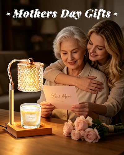 Linstaine Candle Warmer Lamp with Timer Dimmer Adjustable Height, Mothers Day Gifts for Mom, Birthday Gifts for Women, House Warming New Home Decor, Electric Wax Warmer for Jar Candles, Gold - Image 2