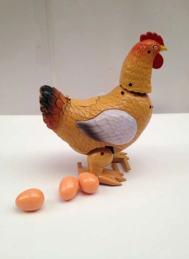 ACLIX Plastic Walking Hen Laying Eggs - Image 1