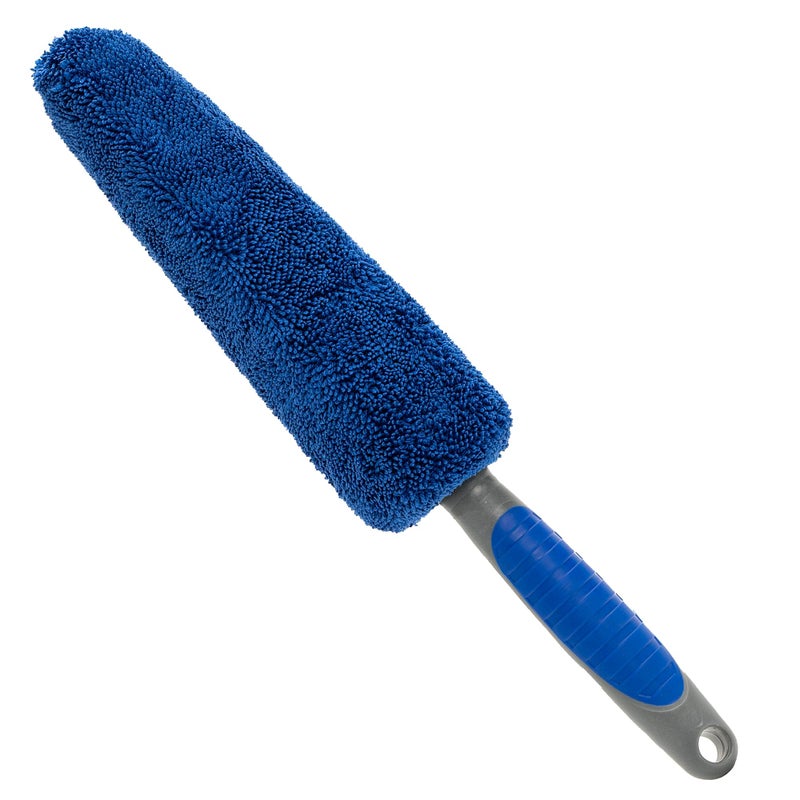 VIKING Wheel Brush or Rim Brush for Car, Metal Free, Blue, 2.5 Inch x 14.3 Inch - Image 1