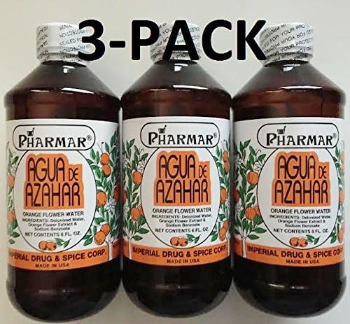 Pharmark Agua De Azahar 8 Oz Orange FlowerBlossom Water 3Pack by Pharmark