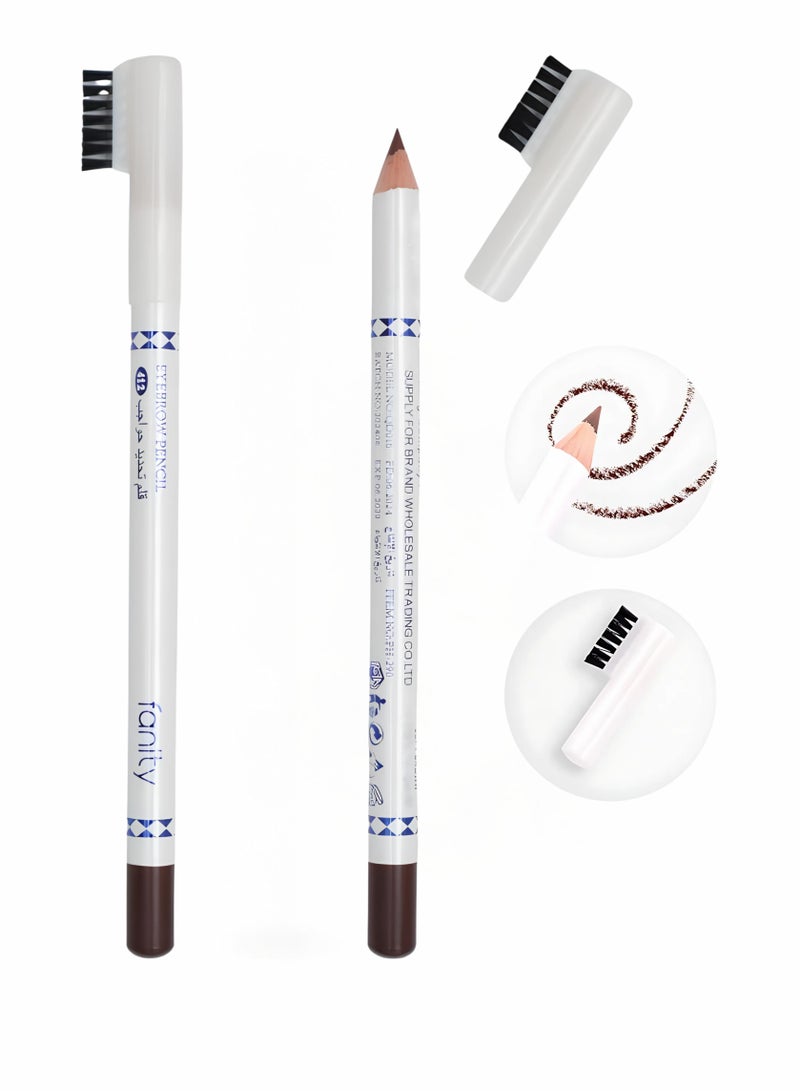 FANITY Eyebrow Pencil Waterproof 412, Professional Makeup, Brown - Image 1
