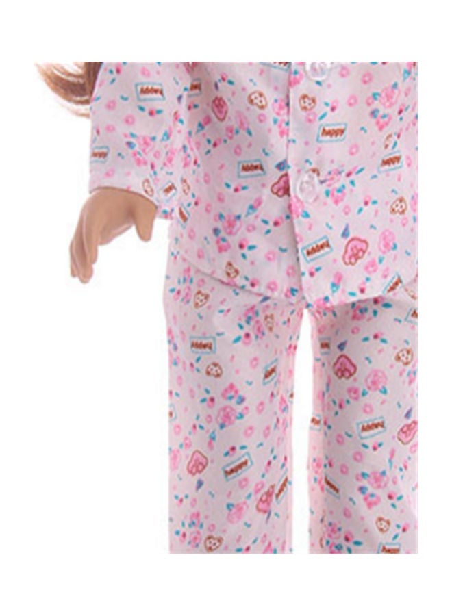 NIBEMINENT Printed Doll Pajama Outfit Set 18inch - Image 2