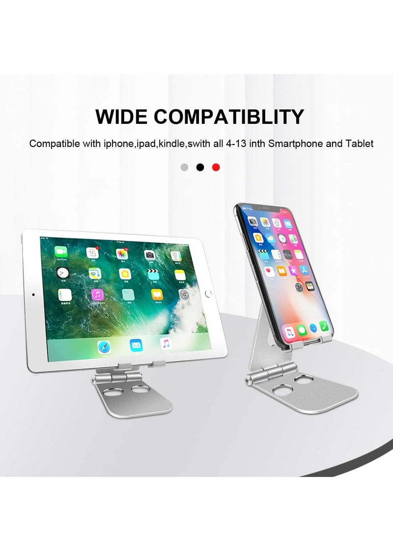 Adjustable Desktop Mobile Phone Holder for Online Courses and Video for iPhone 12 SE 2020 11 Pro Samsung 10 9 Lightweight Portable Tablet Silver  - Image 4