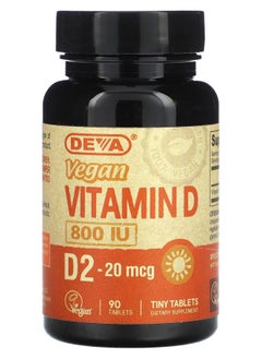 Vegan Vitamin D2 20 mcg (800 IU) 90 Tablets