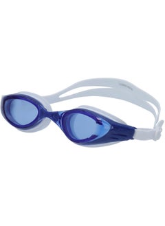 Joss Lumos Blue/White Adult Swimming Goggles – UV Protection, Anti-Fog, Panoramic Vision, Adjustable Nose Bridge, Comfortable Fit for Pool & Open Water