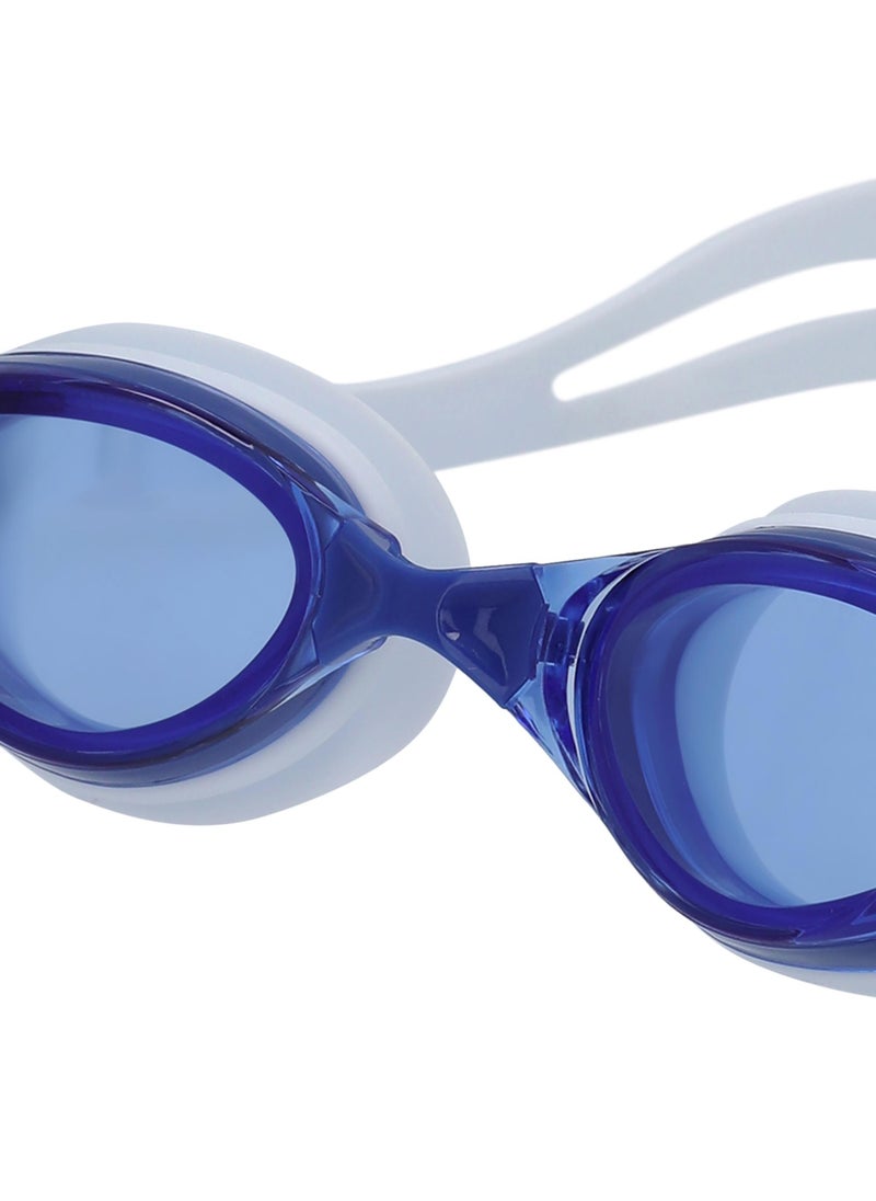 Joss - Joss Lumos Blue/White Adult Swimming Goggles – UV Protection, Anti-Fog, Panoramic Vision, Adjustable Nose Bridge, Comfortable Fit for Pool & Open Water - Image 1