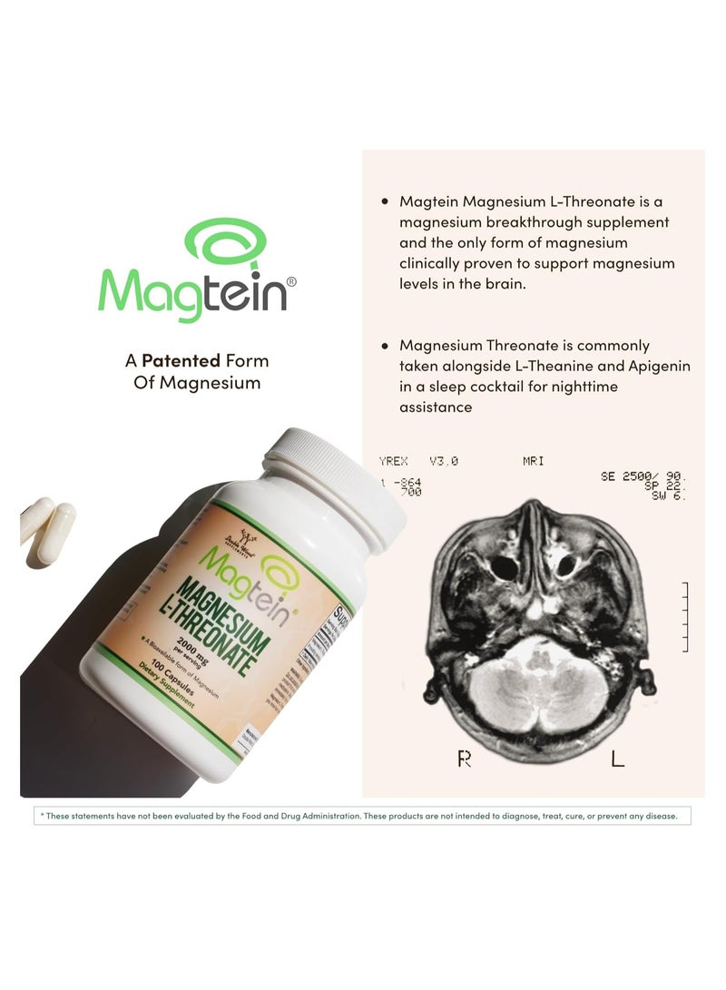 Double Wood Supplements Magtein Magnesium L-Threonate Supplement 2000mg per serving 100 capsules - Image 5