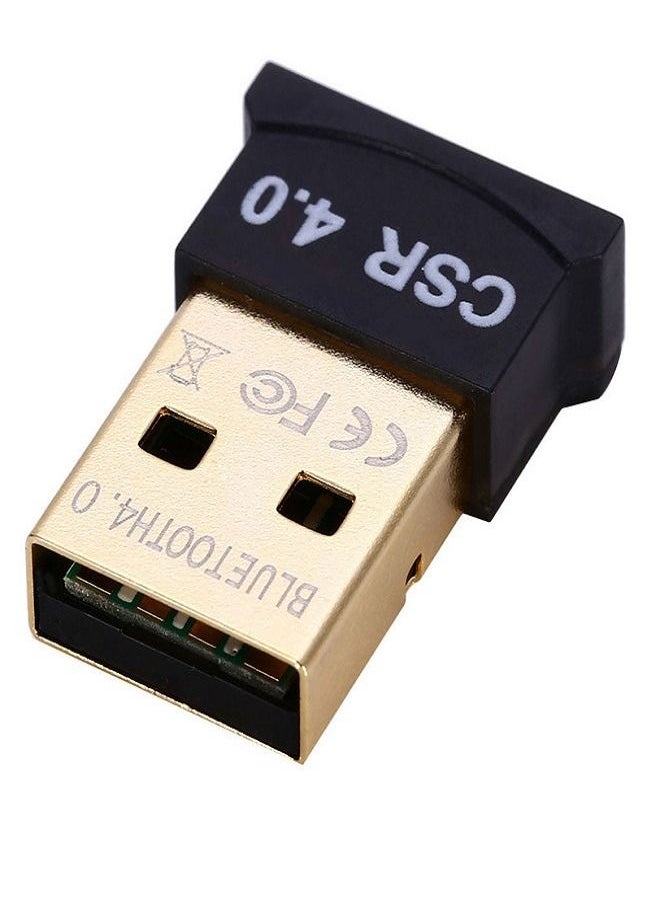 4.0 Bluetooth adapter, USB Bluetooth receiver, computer CSR 4.0 audio transmitter, win8/10/11 driver, free of charge, suitable for desktops, laptops, mice, keyboards, printers, headphones, speakers, c