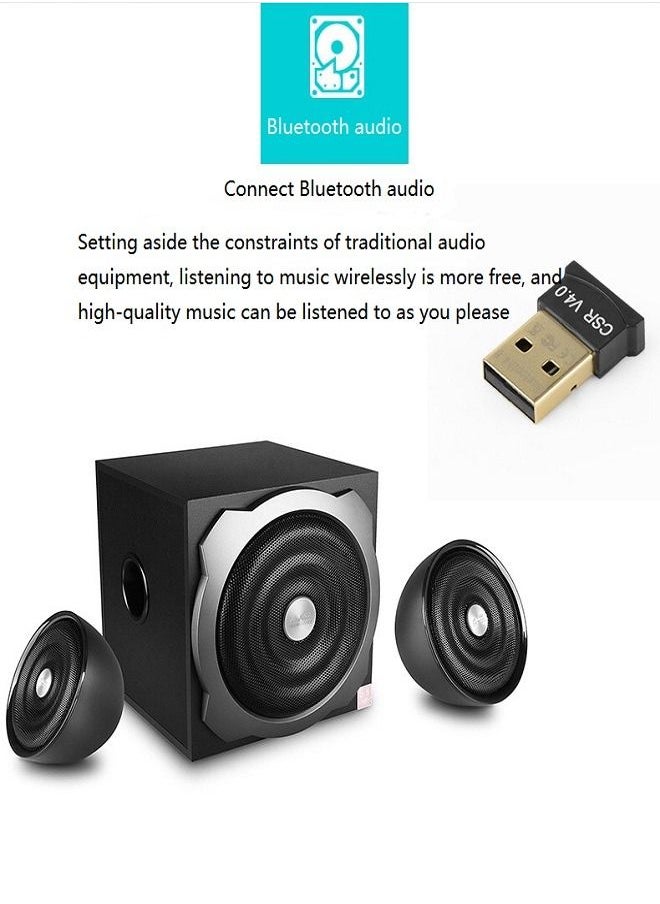 4.0 Bluetooth adapter, USB Bluetooth receiver, computer CSR 4.0 audio transmitter, win8/10/11 driver, free of charge, suitable for desktops, laptops, mice, keyboards, printers, headphones, speakers, c