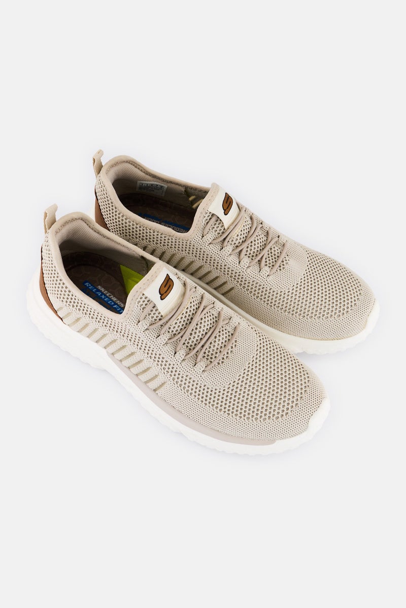 SKECHERS Men Solvano Gaten Slip On Outdoor Shoes, Tan - Image 3