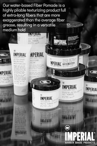 Imperial Barber Fiber Pomade - Medium Hold Water-Based High Sheen Formula with Texturizing Fibers for Men's Hair Styling Travel Size 2 oz - Image 4