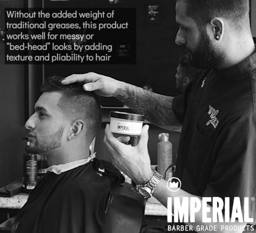 Imperial Barber Fiber Pomade - Medium Hold Water-Based High Sheen Formula with Texturizing Fibers for Men's Hair Styling Travel Size 2 oz - Image 3