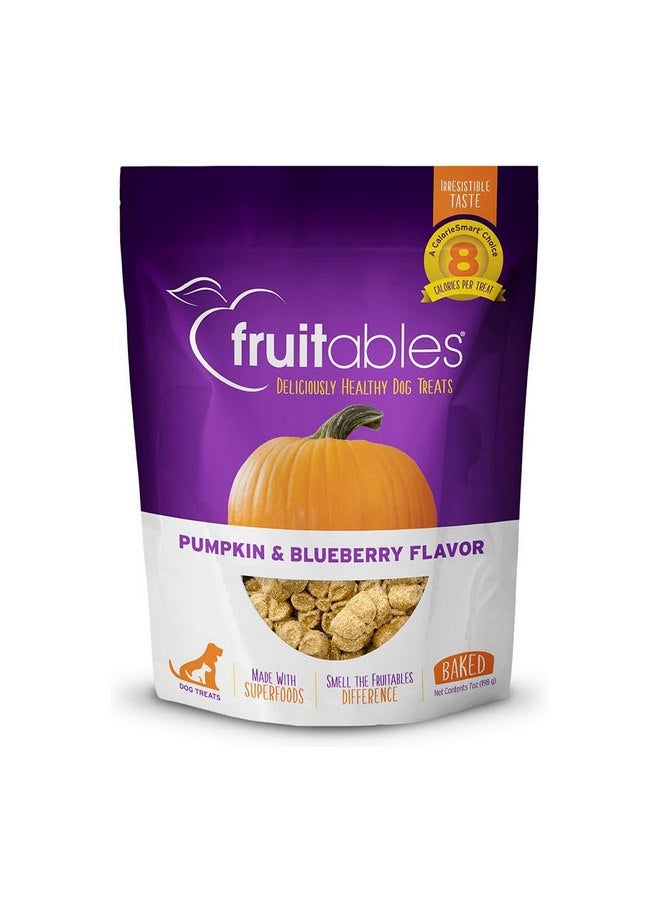 Fruitables Crunchy Baked Dog Treats | Pumpkin & Blueberry | 7 Ounces, Model Number: 2157 - Image 1