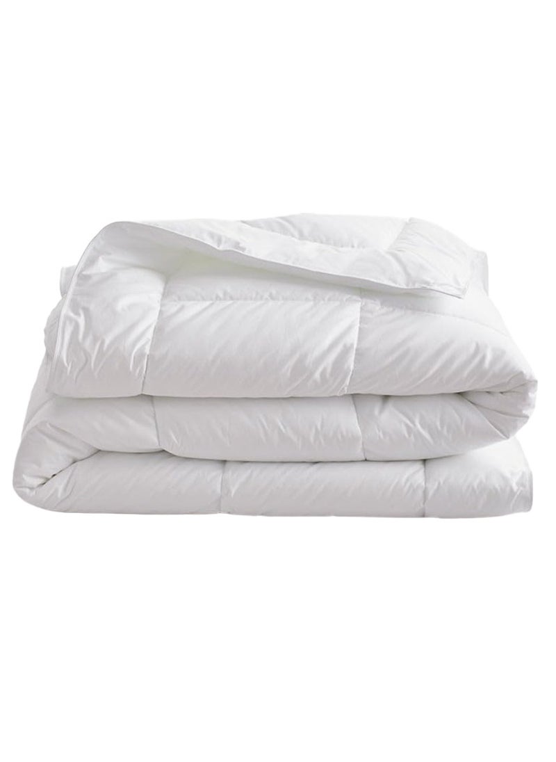Blueberry Luxury King Size Quilted Down Duvet Insert Cotton White  200x220cm  - Image 1