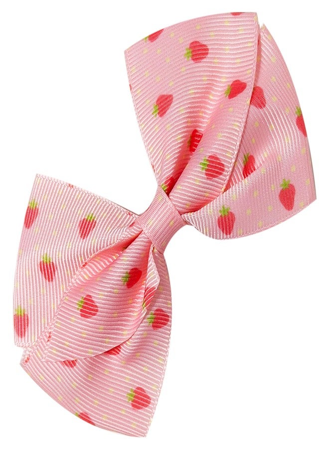 LUV HER Strawberry Shortcake Alligator Hair Clips for Kids - 7-Pack Non-Slip 4-Inch Hair Bows - Girls Hair Accessories with Sweet Character Prints - Ages 3+ - Non-Toxic Material - Image 3