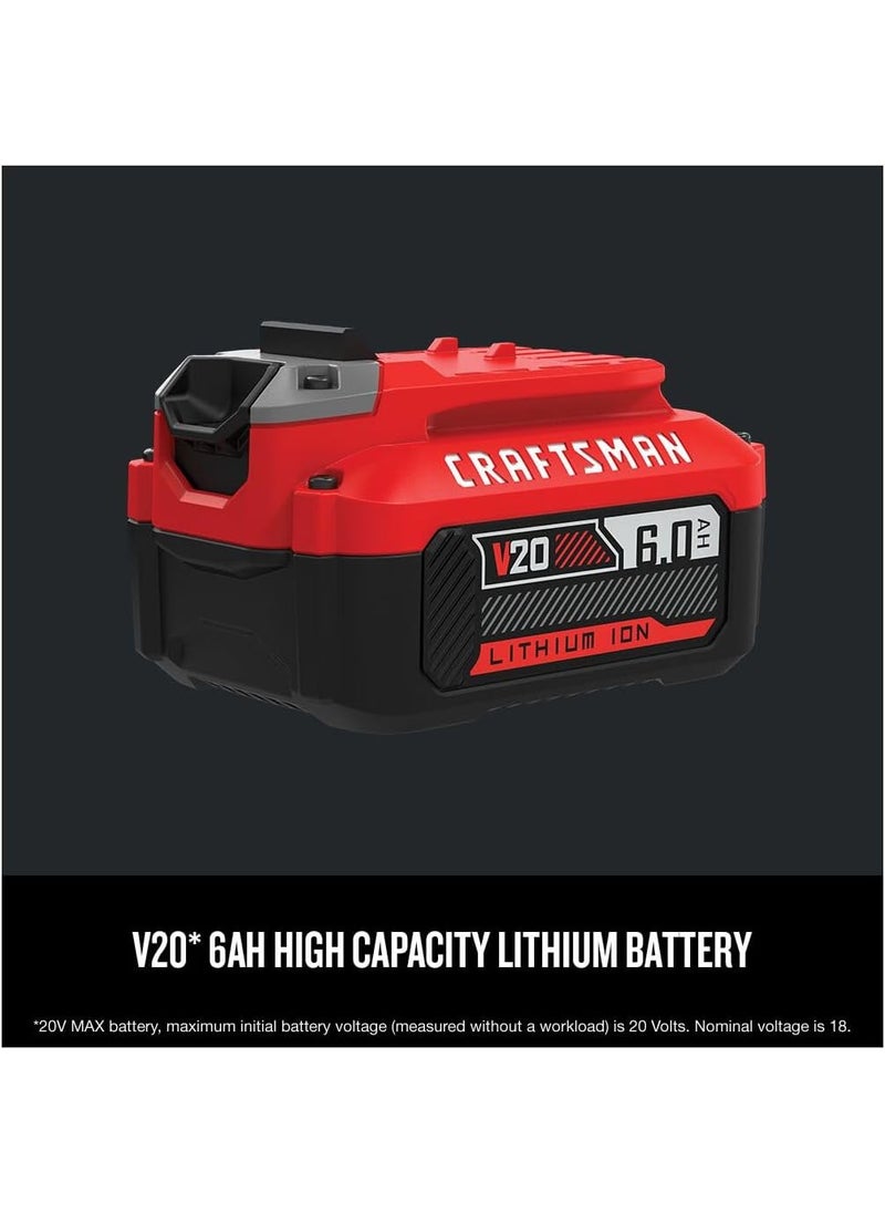 CRAFTSMAN CRAFTSMAN V20 6Ah Lithium Ion Power Tool Battery CMCB206  - Image 2