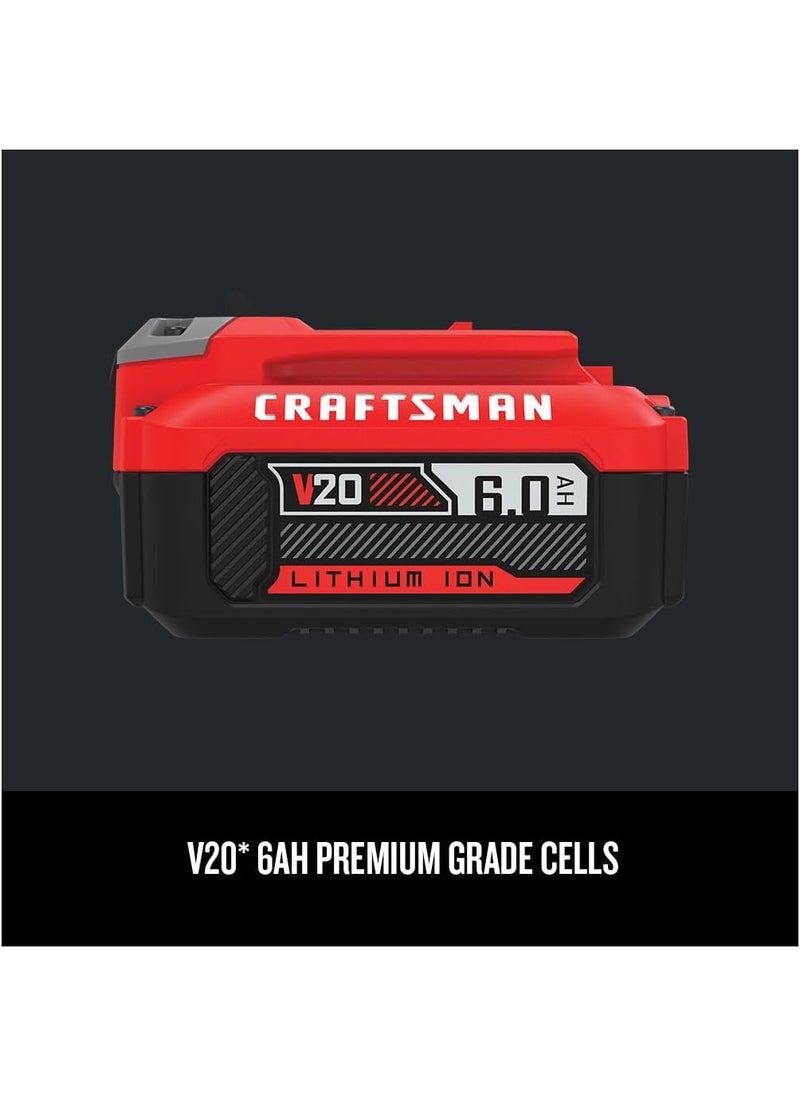 CRAFTSMAN CRAFTSMAN V20 6Ah Lithium Ion Power Tool Battery CMCB206  - Image 3