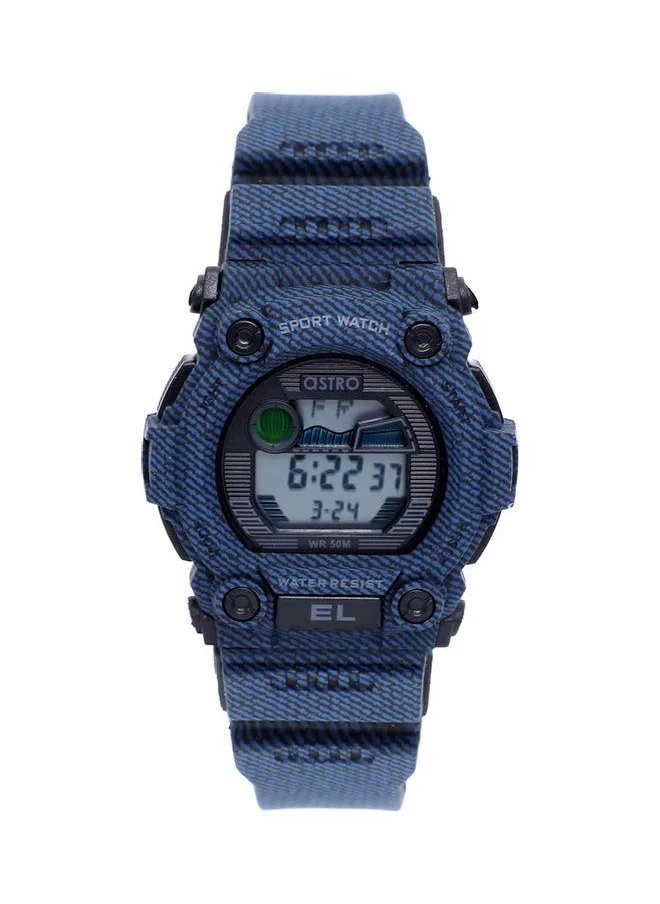 أسترو Astro A21901-PPNB Men's Digital Display Watch & Plastic Strap Navy Blue