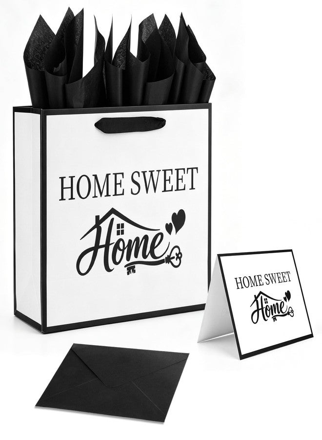 Fukaisu Housewarming Gift Bag Set, New Home Sweet Home Gift Wrap Bag with Greeting Card Envelope & Tissue Paper for Owners Buyers Congratulations House Warming Party Favors Supplies - Image 1