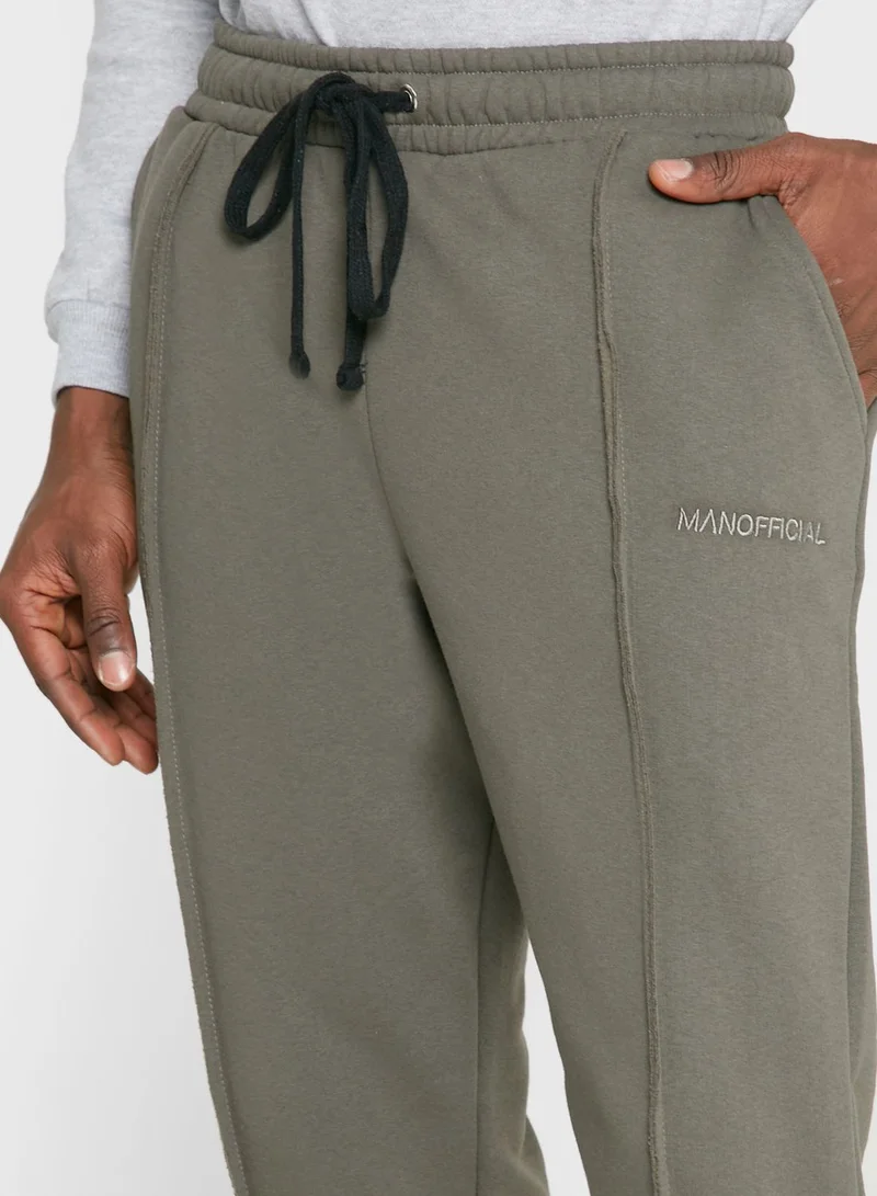 boohooman Split Hem Sweatpants