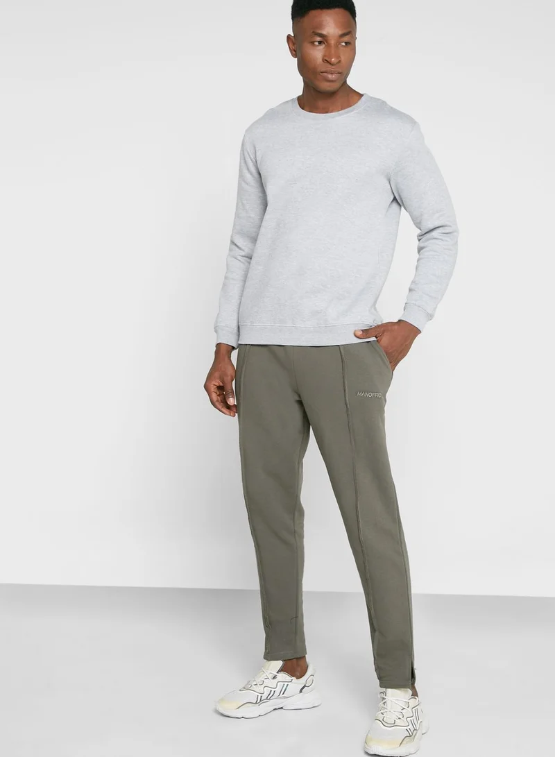 boohooman Split Hem Sweatpants