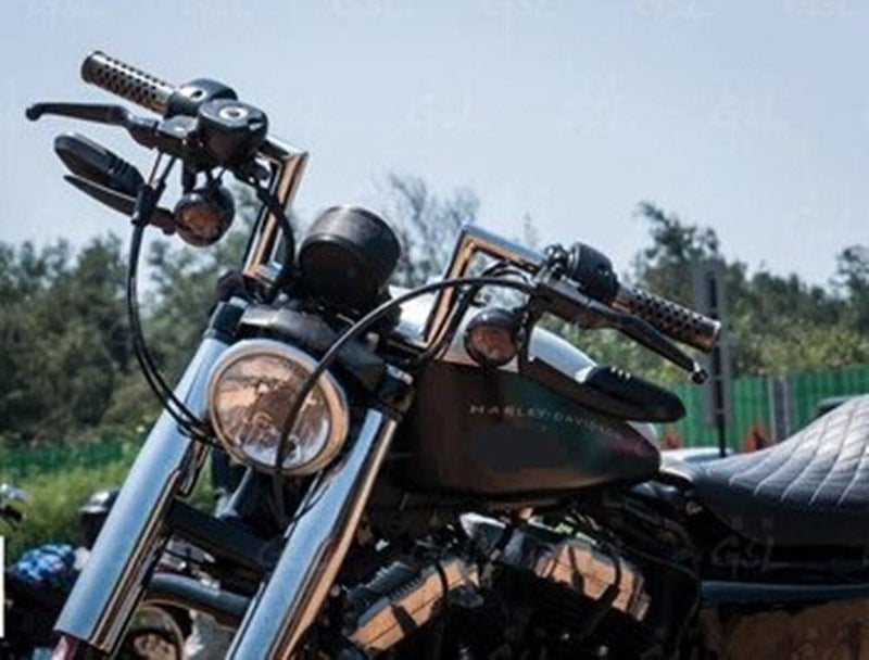OKSTNO Black Universal Motorcycle Rear View Side Mirrors with Free Adapters - Image 5