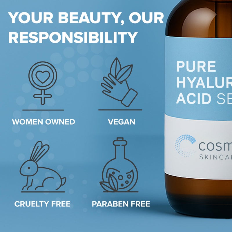 Cosmedica Skincare Cosmedica Hyaluronic Acid Serum for Skin â€“ 4 Fl. Oz Hydrating Facial Moisturizer with Anti-Aging Skin Care Properties. Beauty and Skin Care - Image 4