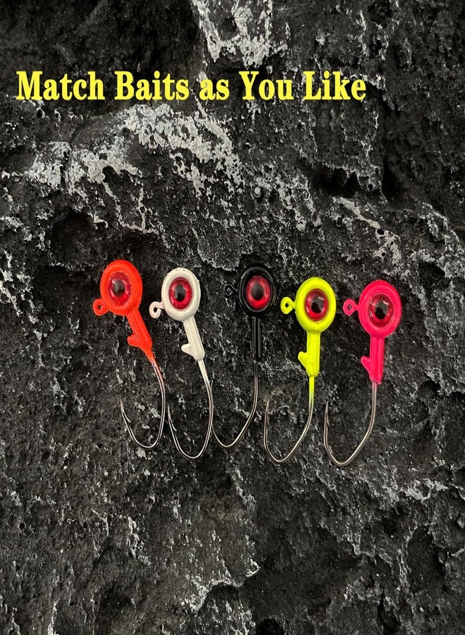 Bombite Crappie Jig Heads, 40pack Crappie Jigs Fishing Jig Heads Hook Lure Fishing Jigs Heads for Crappie Bass Fishing 1/32oz - Image 5