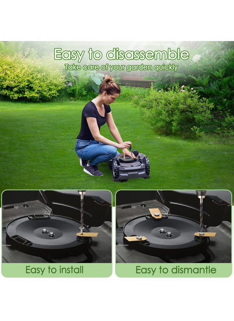 SYOSI - SYOSI 30 Pcs Robot Mower Blades for Robotic Mower, 35 * 18mm Stainless Steel Blades for Robotic Mower, Universal Robotic Mower Replacement Blades with Screws for Husqvarna Yardforce Gardena - Image 1