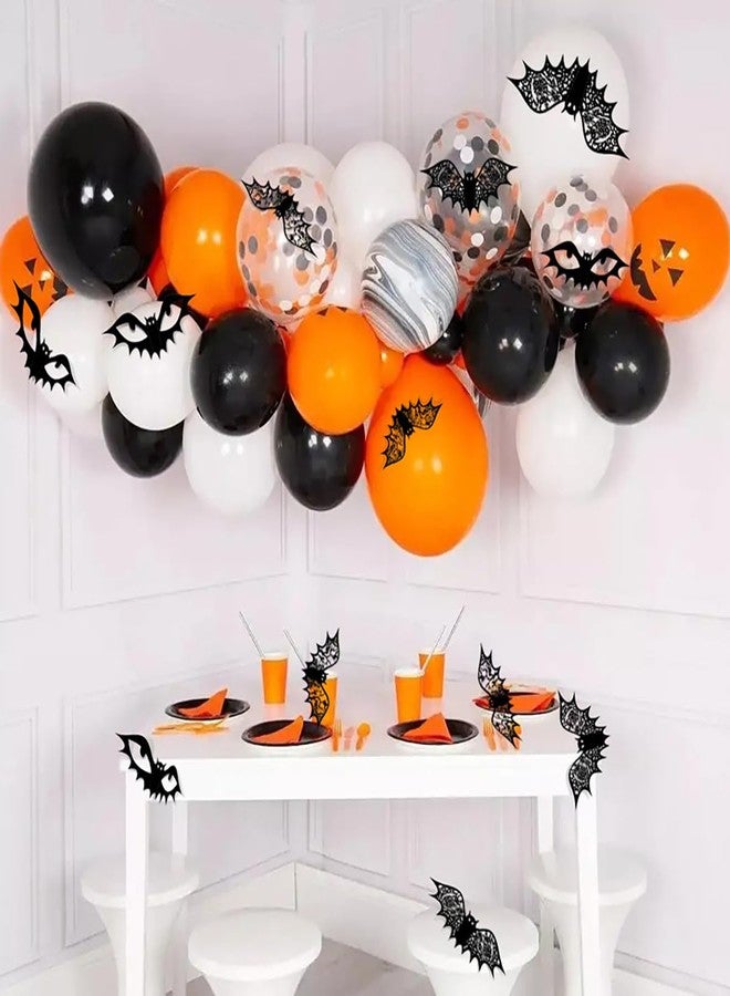 KTAABTR Halloween Decoration 48Pcs Reusable Black Bats Wall Stickers with Double Sided Foam Tape Large Hollow Bats Wall Decals for Wall Bedroom Fireplace Ceiling Halloween Party Indoor Outdoor Decor Supplies - Image 4