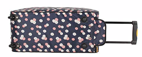 LUCAS Designer Carry On Luggage Collection - Lightweight Pattern 22 Inch Duffel Bag- Weekender Overnight Business Travel Suitcase with 2- Rolling Wheels (Ditty Floral) - Image 4