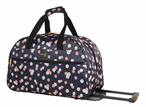 LUCAS Designer Carry On Luggage Collection - Lightweight Pattern 22 Inch Duffel Bag- Weekender Overnight Business Travel Suitcase with 2- Rolling Wheels (Ditty Floral) - Image 5