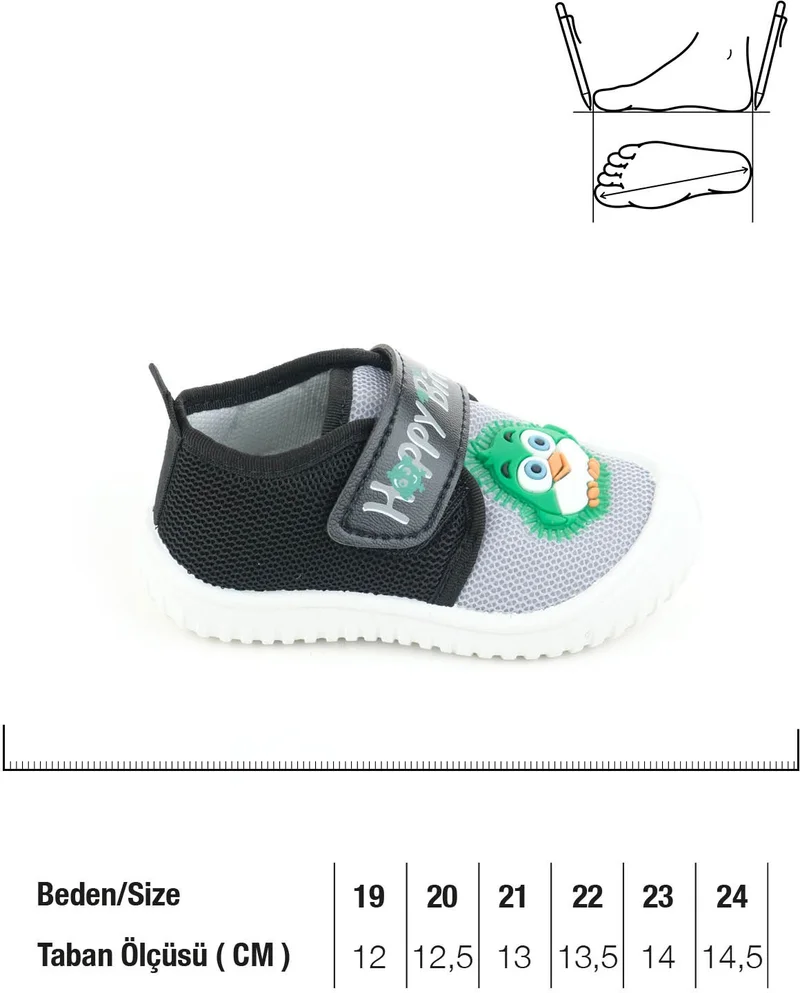 جيزر Summer Baby Boys Linen Happy Bird Velcro Adjustable Shoes