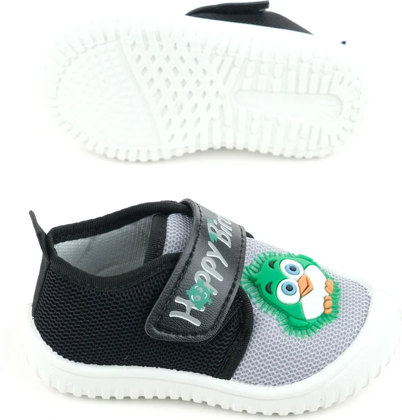 جيزر Summer Baby Boys Linen Happy Bird Velcro Adjustable Shoes