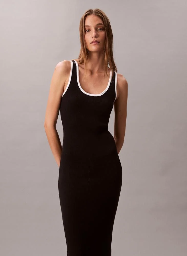Calvin Klein Jeans  Color block Sleeveless Slip Dress for Women | Best Price UAE