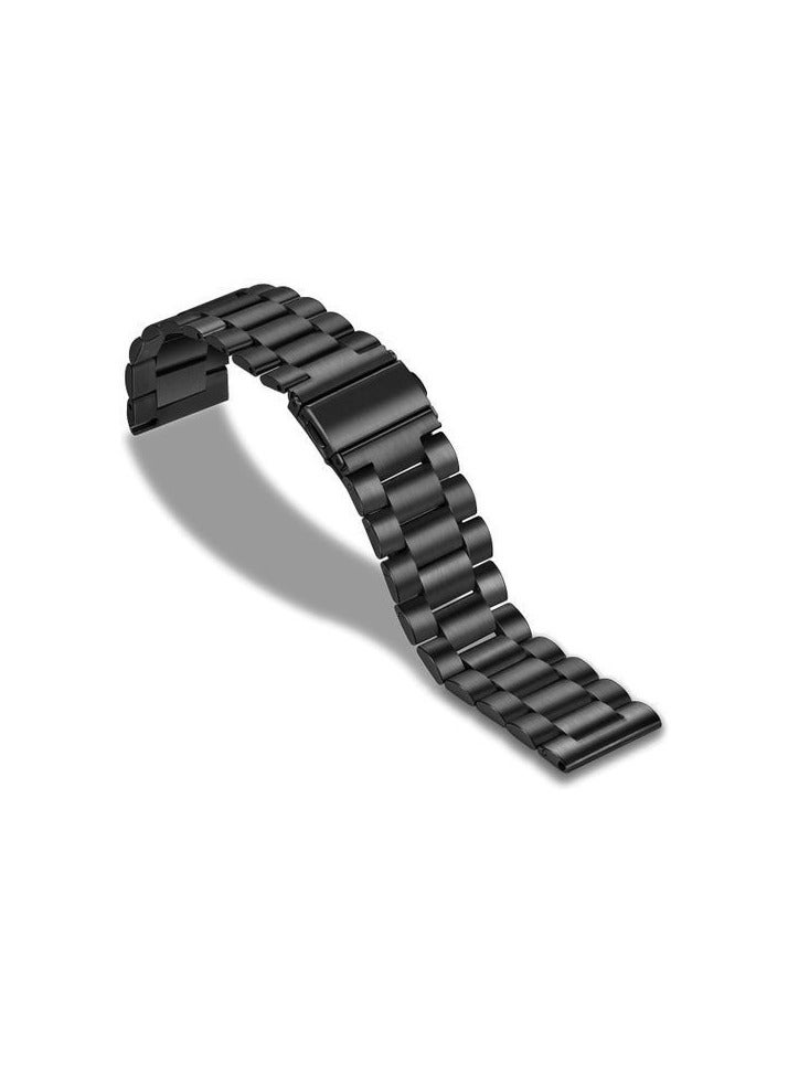 Quick Release Stainless Steel Metal Replacement Straps 22mm Compatible With Oraimo Watch 2 Pro OSW-32 Smartwatch  -Black - Image 2