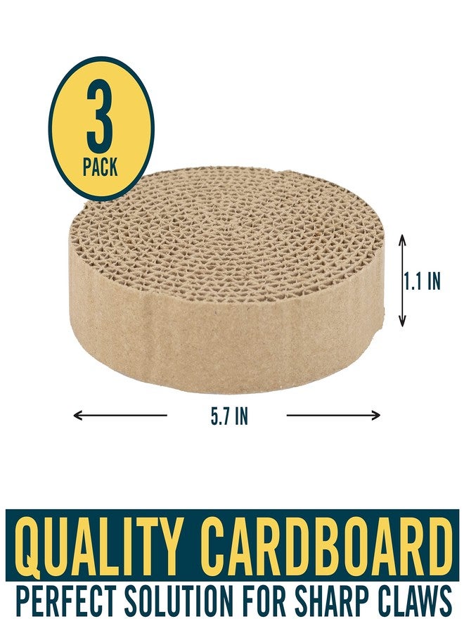 Our Pets OurPets Wobble Scratch Track Cat Scratcher Cardboard Replacement Scratching Pads - 3 Pack. Round Cat Scratcher Refill - Image 5