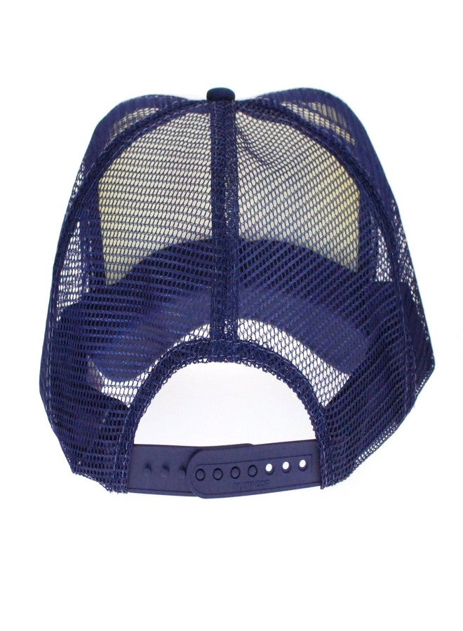 SA106 American Flag Patriotic USA Classic 5 Panel Mesh Snap Back Trucker Hat (USA Navy) - Image 5