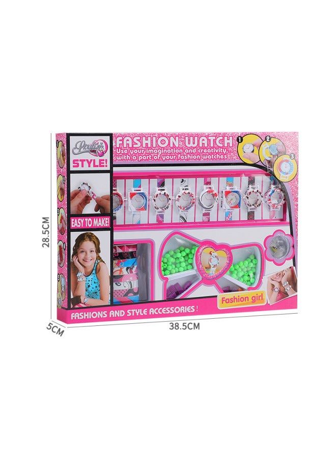DIY Hand-woven Bracelet Watch Play House Dress Up Girls' Children's Educational Toys Suit Wholesale-Color:864 Jewelry Watch (60 PCs Per Box)  - Image 5