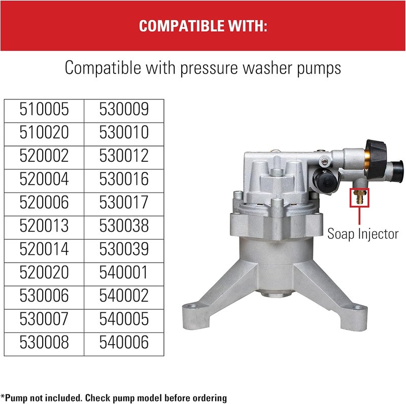 Simpson Cleaning 7104228 Replacement Soap Injector Kit for Pressure Washer Pumps Gold - Image 3