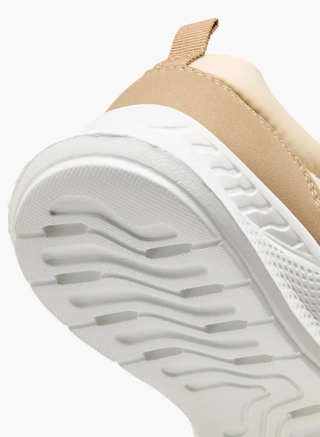 JUNIORS Panelled Sneakers with Hook and Loop Closure