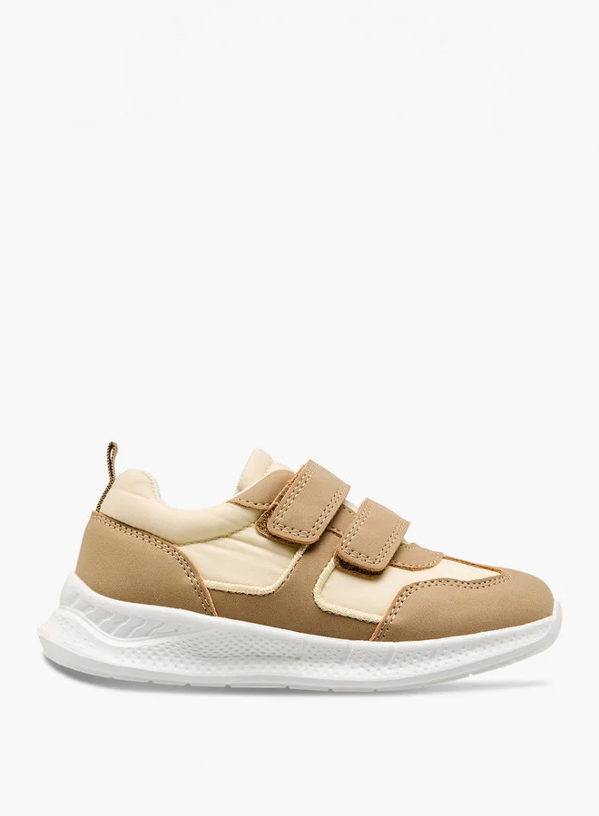 JUNIORS Panelled Sneakers with Hook and Loop Closure
